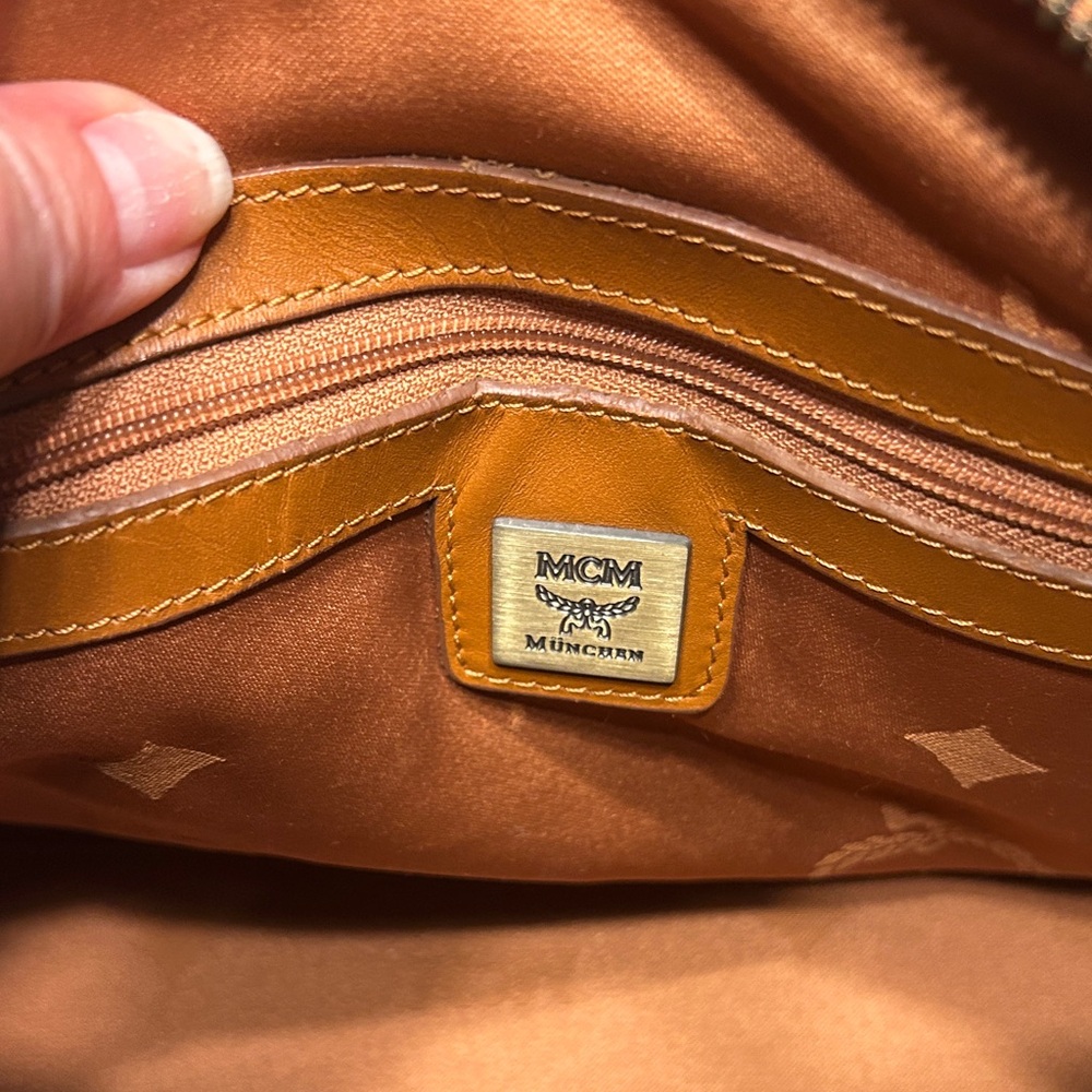 175. MCM Cognac Boston  Bag - Picture 9 of 16